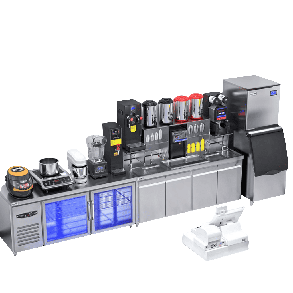 Bubble Tea Station, Shaker, Sealer, Cooker, 4 Tea Pots & Heater