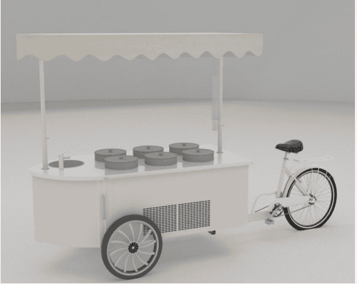 Ice Cream Cart With Freezer Any Color & Logos