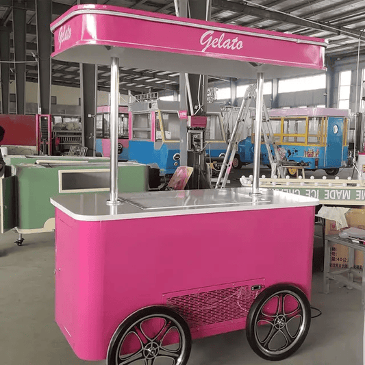 Gelato Ice Cream Cart Ready For Business