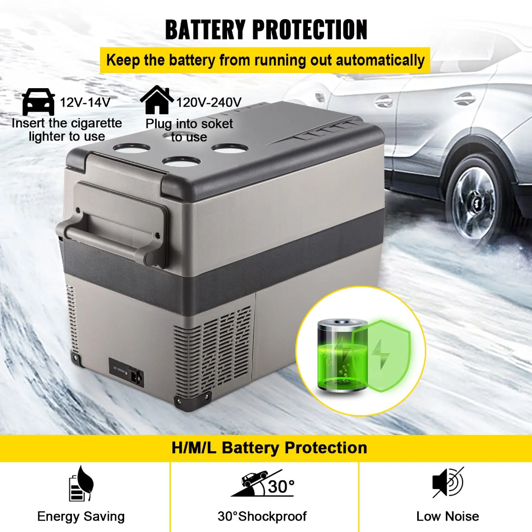 48Qt Fast Cooling Portable Car Freezer 12/24V US