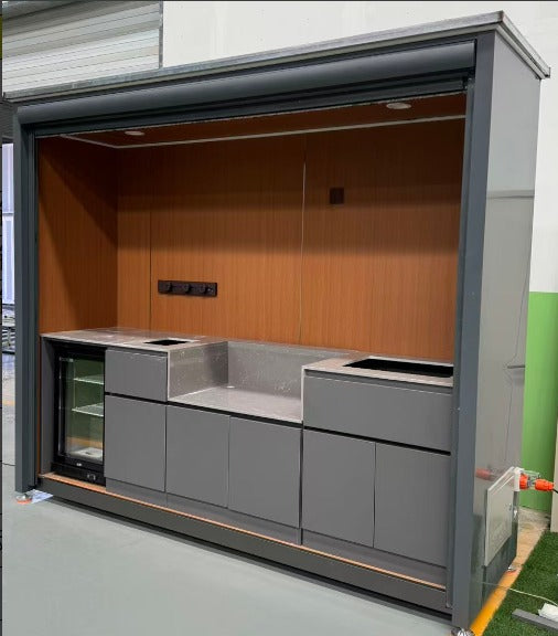 Outdoor grill & cabinet