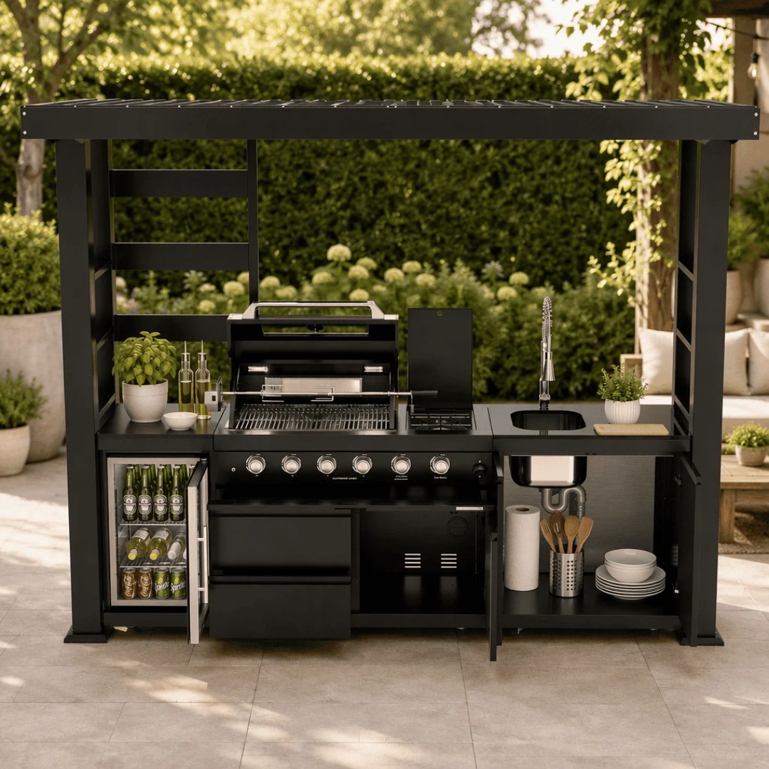 Outdoor Grill Island & Pergola US