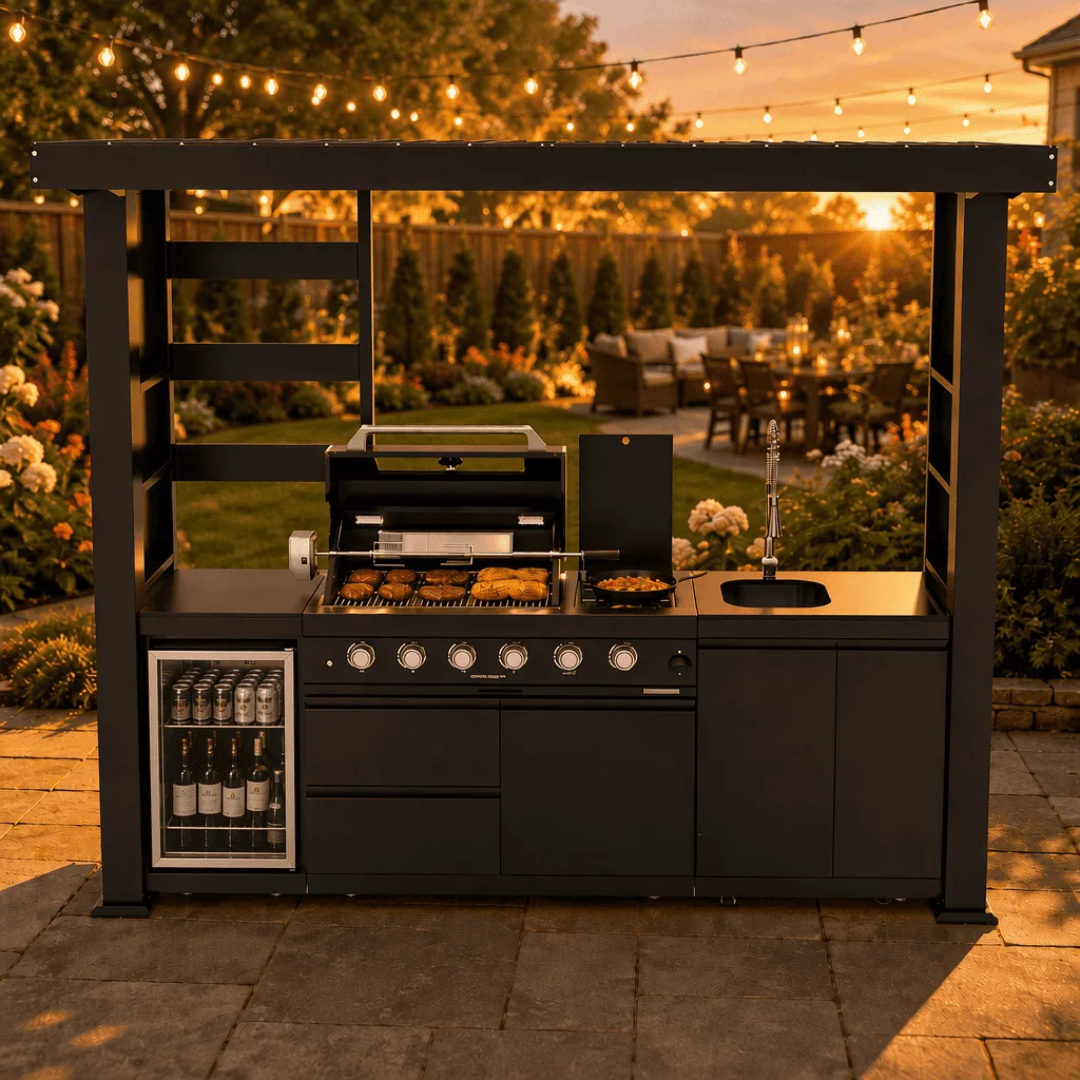 Outdoor Grill Island & Pergola US