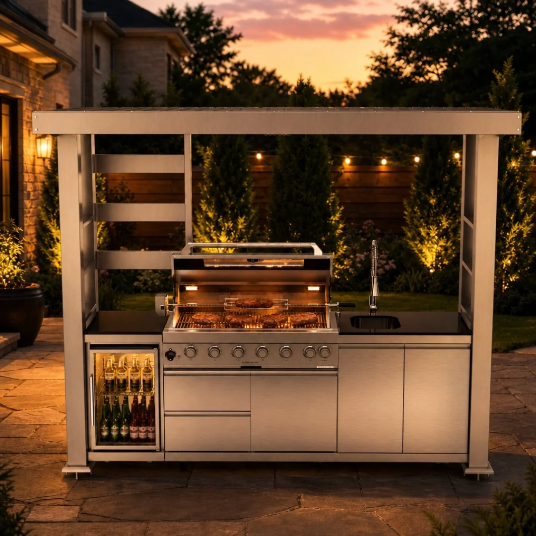 Outdoor Grill Island & Pergola US