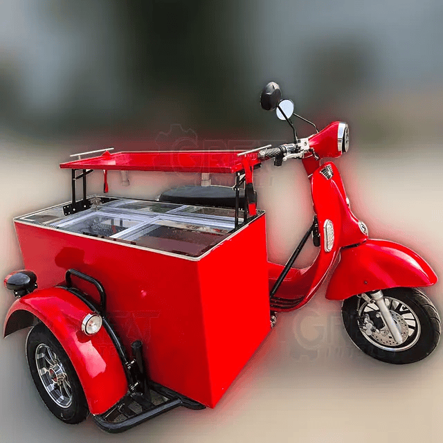 Retro Ice Cream Cart & Electric Scooter