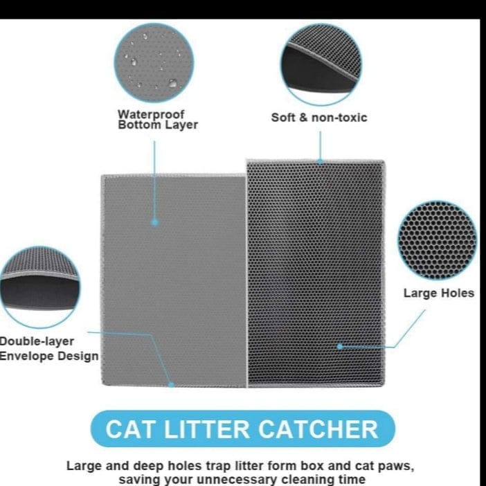 Cat Litter Mat Foldable Double-Layer Non-Slip Pet Cushion