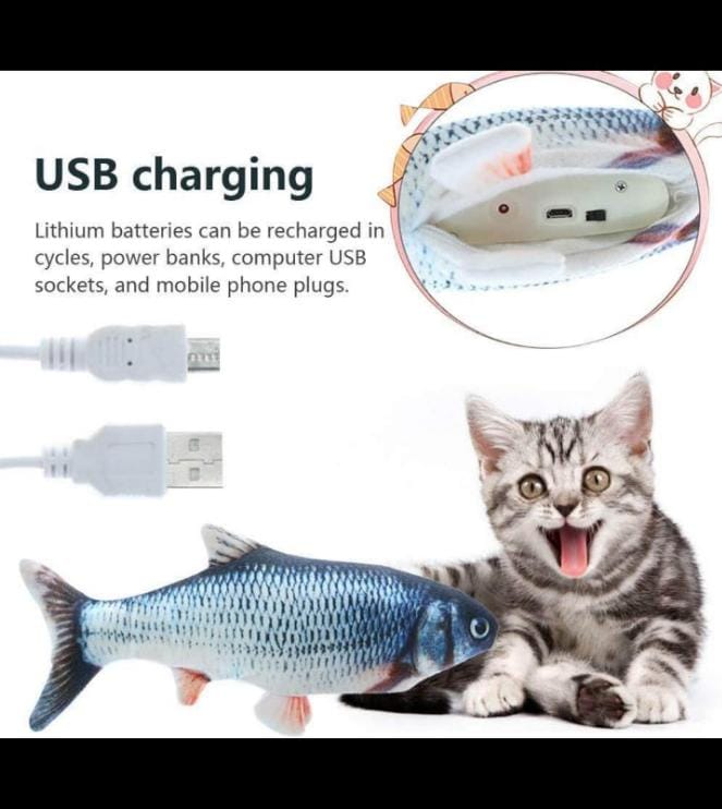 Wiggle Fish Catnip Toy For Cats Electric Flopping
